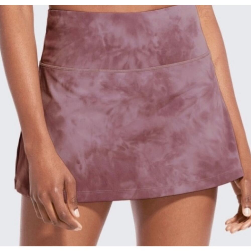 BALEAF Tennis Golf Skort High Waist Athletic Pleated Skirt Pink Tie Dye MEDIUM